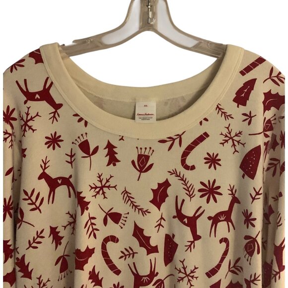 HANNA ANDERSSON Red + White Long John Unisex Christmas Pajama Set Size XXL - Picture 6 of 16